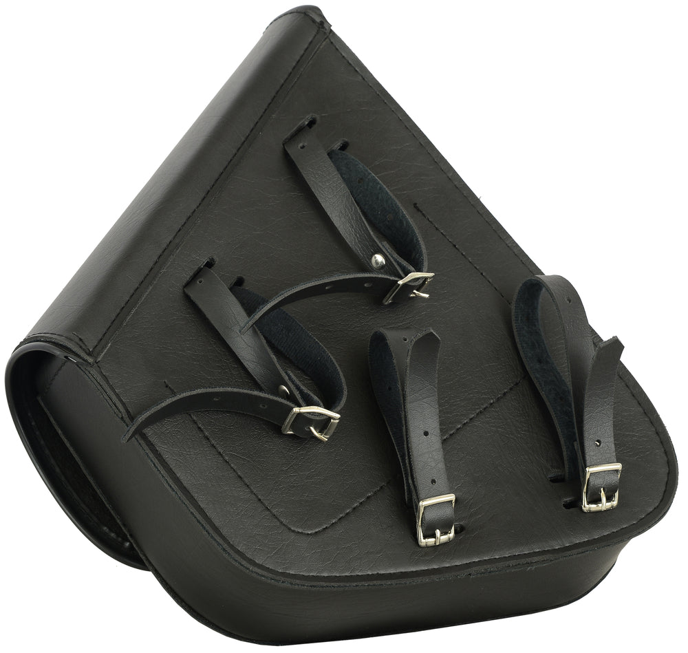 DS Left Side Synthetic Leather Swing Arm Bag W/ Buffalo Snaps